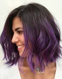 Asymmetrical long pixie haircut with purple. 97 Inspirational Purple Hair Color Styles 2020 In 2020 Short Ombre Hair Short Purple Hair Hair Color Purple