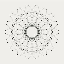 Lines & dots printing is a fictitious company created for brand identity. Beautiful Composition Using Dots Circles And Lines Evoking The Sense Of A Harmonious Network Circle Art Geometric Art Circle
