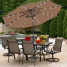 Stay Covered Under This Super Deal 10ft Patio Umbrella Led Solar Power Right Here Https Www A Backyard Patio Furniture Clearance Patio Furniture Patio Decor