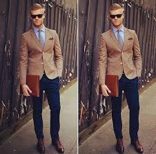 Black Blazer Blue Pants Blue Pants Brown Jacket Brown Jacket Men Mens Attire Mens Jackets