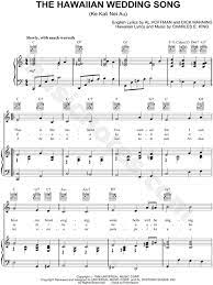 Andy Williams The Hawaiian Wedding Song Sheet Music In C Major Transposable Download Print Sku Mn0075457