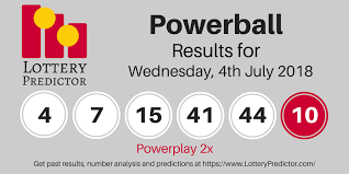 Powerball Draw Results For Wednesday 4th July 2018 4 7 15 41 44 Powerball 10 Powerplay 2x Powerball Lottery Lottery Results Powerball Lottery