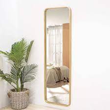 Maybe you would like to learn more about one of these? Buy Vingli Full Length Mirror 65 20 Gold Floor Mirror Metal Frame Floor Mirror With Stand Leaning Mirror Floor Length Mirrors For Bedroom Living Room Full Body Wall Mounted Mirror With Round Corner Online In