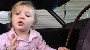 Pete Witt teaches daughter Daisy Annabel Witt to imitate sounds of V8 in  video