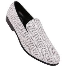 You'll receive email and feed alerts when new items arrive. Amali Mens Prom Shoes White Silver Fancy Tuxedo Slip On Vance Size 9 10
