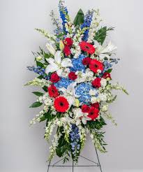 Same day flower delivery anywhere in denver. Patriotic Funeral Spray Funeral Flower Delivery Philadelphia Florist Robertson S Flowers