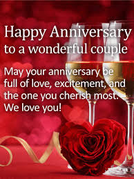 To A Wonderful Couple Happy Anniversary Card Birthday Greeting Cards By Davia Happy Anniversary Cards Happy Anniversary Wishes Happy Anniversary Friends