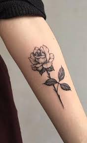 Tattoo With Meaningful Word Rose Tattoo Forearm Delicate Flower Tattoo Rose Drawing Tattoo