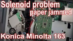 Konica minolta bizhub 163 | paper jammed (memory clear). Konica Minolta Bizhub 163 Solenoid Problem Paper Jammed Solved Youtube
