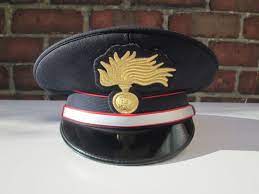 Carabinieri Italian Red Blue Gold Police Hat Visor Cap Police Hat Unique Items Products Police Uniforms