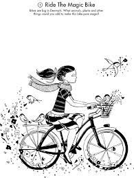 activity printout ride the magic bike studio t blog bicycle illustration free printable coloring pages colouring printables