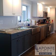 Kraftmaid Vantage Cabinets Lyndale Maple Dove White Suede Wall Cabinets Greyloft Suede Bases Kitchen And Bath Kitchen Cabinets Kitchen