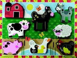 This adorable chunky puzzle is a perfect first jigsaw for toddlers two and older! Melissa Doug Farm Chunky Puzzle School Specialty Canada