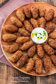 Dip balls into egg, then roll in the cracker crumbs. Vegan Croquettes Olivia S Cuisine