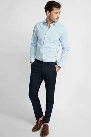 Achetez chemises soie online en yoox. Comment Porter Un Pantalon Bleu Marine Homme Pas Si Male Pantalon Bleu Marine Pantalon Bleu Costume Bleu