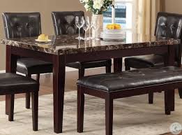 Teague Espresso Rectangular Dining Table In 2020 Dining Table Dining Table Marble Faux Marble Dining Table