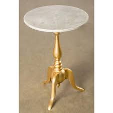 Free delivery and returns on ebay plus items for plus members. White Marble Round Gold Pedestal Side Table