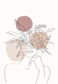 Got another diy home decor for you! Aesthetic Female Line Art Ilustracoes Florais Posteres Abstratos Pintura Faca Voce Mesmo