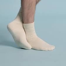 Organic Cotton Terry Socks (Chemical-Free, Plastic-Free, Breathable) Natural