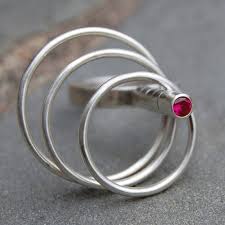 Silver Spinning Ring Sterling Silver With Pink By Lsueszabo 285 00 Kinetic Jewelry Sterling Silver Rings Sterling Earrings