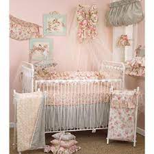 Cotton Tale Designs Tea Party 4 Piece Floral Cotton Blend Crib Bedding Set Tp4s The Home Depot