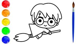 Harry potter and the magic mirror. Cute Harry Potter Coloring Pages Art And Coloring Fun Youtube