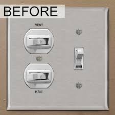 How to replace a light switch. Kyle Switch Plates Replacement Covers For Nutone Light Vent Heat Switches With Labels
