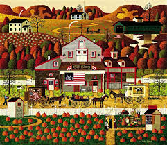 Charles Wysocki Old Glory Farms Art Americana Art Nostalgic Art Farm Art
