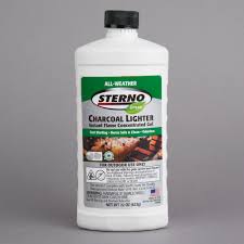 Finally, use a long match or long lighter to light the coal in 2 or 3 places and let it burn for 10 minutes before you start grilling. Sterno 20336 22 Oz All Weather Charcoal Lighter Gel
