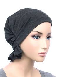 Chemo Beanie Abbey Cap In Charcoal Gray Cotton Knit 576 Cancer Hats Chemo Hat Cancer Headwear