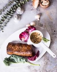 Add cognac, rosemary, and 1 teaspoon cracked pepper and cook until liquid. Roast Beef Tenderloin With Mushroom Cream Sauce Recipe Foodess