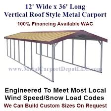 Regular roof carports look different from other metal carports because of its unique roof style. 12 X 36 Metal Carport Vertical Roof Style Metal Carport Metal Carport Depot