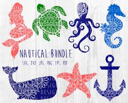 Download Nautical Mandala Svg For Silhouette Layered Svg Cut File