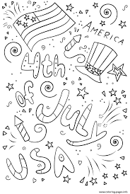 There is a range of different free and printable fourth of july coloring pages to choose from. 4th Of July Doodle Coloring Pages Printable