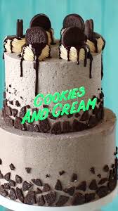 Double Stacked Oreo Cake Video Recipe Video Chocolate Oreo Cake Oreo Birthday Cake Oreo Cake