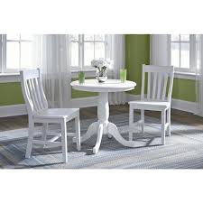 Spacious contemporary dining area with angled ceiling, long table and. International Concepts 30 In Pure White Round Solid Pedestal Table K08 30rt The Home Depot