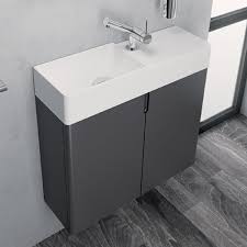 Meuble 2 Portes Lave Mains 60x20 Cm Fancy Blanc Robinet Droite Meuble Lave Main Lave Main Meuble Sous Lave Main