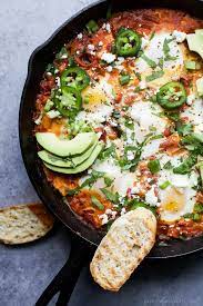 One Pot Mexican Shakshuka An Easy Dinner Recipe Made In 30 Minutes Only 206 Calories A Serving Egg One Pot Vegetarian Mexican Dinner Recipes Shakshuka Recipes