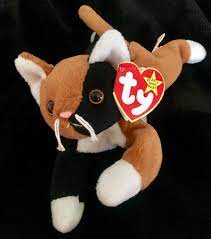 Chip Ty Beanie Baby Cat With Cubbie Tag Errors Rare Pvc Etsy