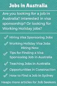 Finding A Job In Australia Sydney Moving Guide Working Holiday Visa Working Holidays Work In Australia
