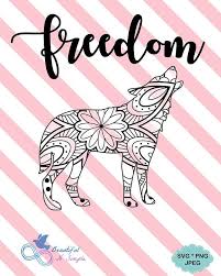 Download Mandala Wolf Freedom Zentangle Wolf Wolf Svg Png Jpeg Cricut Files Silhouette Files Mandala Wolf Mandala Etsy