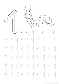 1 Rakami Calisma Sayfasi Okul Oncesi Calisma Cizelgeleri Yazma Ve Temel Matematik