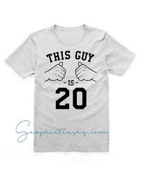 25th birthday ideas for him. 20th Birthday Gift Ideas For Him Bday Present Custom Age Bday Tee Shirt