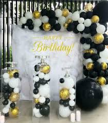 Black And Gold Party Decorations Diy Luxury Diy 3m Black White Gold Confetti Balloon Garland Kit Party Decorations Sempertexquala Black Party Decorations White Party Decorations Black Gold Party