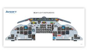The poster helps you familiarise yourself with the layout of the cockpit or may be used by flight sim users to check on the locations of panels. Mcdonnell Douglas Dc 9 Cockpit Poster Avsoft