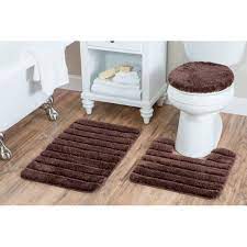 3 piece bathroom bath mat rug set. Luxury Nylon 3 Piece Bath Rug Set Overstock 22853359