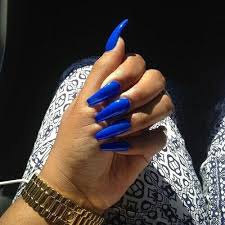 For your coffin nails, paint it a dark shade of blue. Matte Royal Blue Acrylic Nails Coffin Nail And Manicure Trends