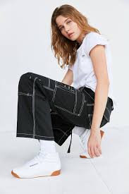 Black And White Cargo Pants Womens Dickies X Uo Carpenter Contrast Stitch Pant Denim Trends Fashion Dickies Women