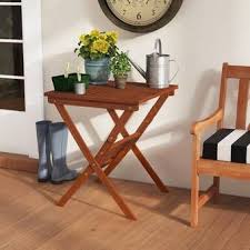 All Things Cedar Western Red Cedar Folding Solid Wood Side Table Wayfair