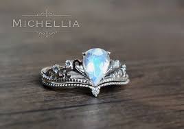Veronica Moonstone Engagement Ring Vintage Crown Pear Etsy In 2020 Engagement Rings Opal Moonstone Engagement Ring Pear Engagement Ring